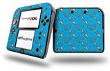 Sea Shells 02 Blue Medium - Decal Style Vinyl Skin fits Nintendo 2DS - 2DS NOT INCLUDED