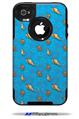 Sea Shells 02 Blue Medium - Decal Style Vinyl Skin fits Otterbox Commuter iPhone4/4s Case (CASE SOLD SEPARATELY)