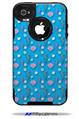 Seahorses and Shells Blue Medium - Decal Style Vinyl Skin fits Otterbox Commuter iPhone4/4s Case (CASE SOLD SEPARATELY)