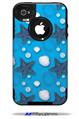 Starfish and Sea Shells Blue Medium - Decal Style Vinyl Skin fits Otterbox Commuter iPhone4/4s Case (CASE SOLD SEPARATELY)