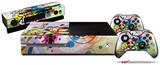 Floral Splash - Holiday Bundle Decal Style Skin fits XBOX One Console Original, Kinect and 2 Controllers (XBOX SYSTEM NOT INCLUDED)