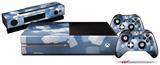 Bokeh Squared Blue - Holiday Bundle Decal Style Skin fits XBOX One Console Original, Kinect and 2 Controllers (XBOX SYSTEM NOT INCLUDED)