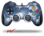 Bokeh Squared Blue - Decal Style Skin fits Logitech F310 Gamepad Controller (CONTROLLER SOLD SEPARATELY)