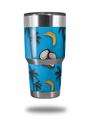 Skin Decal Wrap for Yeti Tumbler Rambler 30 oz Coconuts Palm Trees and Bananas Blue Medium (TUMBLER NOT INCLUDED)