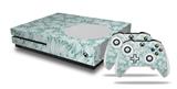 WraptorSkinz Decal Skin Wrap Set works with 2016 and newer XBOX One S Console and 2 Controllers Flowers Pattern 09