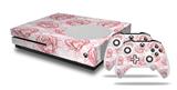 WraptorSkinz Decal Skin Wrap Set works with 2016 and newer XBOX One S Console and 2 Controllers Flowers Pattern Roses 13