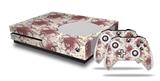 WraptorSkinz Decal Skin Wrap Set works with 2016 and newer XBOX One S Console and 2 Controllers Flowers Pattern 23