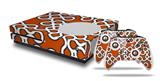 WraptorSkinz Decal Skin Wrap Set works with 2016 and newer XBOX One S Console and 2 Controllers Locknodes 03 Burnt Orange