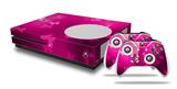 WraptorSkinz Decal Skin Wrap Set works with 2016 and newer XBOX One S Console and 2 Controllers Bokeh Butterflies Hot Pink