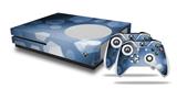 WraptorSkinz Decal Skin Wrap Set works with 2016 and newer XBOX One S Console and 2 Controllers Bokeh Hex Blue