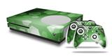WraptorSkinz Decal Skin Wrap Set works with 2016 and newer XBOX One S Console and 2 Controllers Bokeh Hex Green