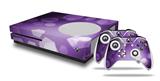 WraptorSkinz Decal Skin Wrap Set works with 2016 and newer XBOX One S Console and 2 Controllers Bokeh Hex Purple