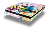 Vinyl Decal Skin Wrap compatible with Sony PlayStation 4 Slim Console Floral Splash (PS4 NOT INCLUDED)