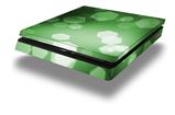 Vinyl Decal Skin Wrap compatible with Sony PlayStation 4 Slim Console Bokeh Hex Green (PS4 NOT INCLUDED)