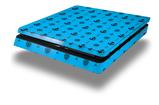 Vinyl Decal Skin Wrap compatible with Sony PlayStation 4 Slim Console Nautical Anchors Away 02 Blue Medium (PS4 NOT INCLUDED)