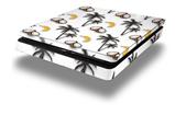 Vinyl Decal Skin Wrap compatible with Sony PlayStation 4 Slim Console Coconuts Palm Trees and Bananas White (PS4 NOT INCLUDED)