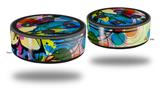 Skin Wrap Decal Set 2 Pack for Amazon Echo Dot 2 - Floral Splash (2nd Generation ONLY - Echo NOT INCLUDED)