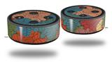 Skin Wrap Decal Set 2 Pack for Amazon Echo Dot 2 - Flowers Pattern 01 (2nd Generation ONLY - Echo NOT INCLUDED)