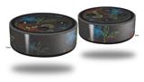 Skin Wrap Decal Set 2 Pack for Amazon Echo Dot 2 - Flowers Pattern 07 (2nd Generation ONLY - Echo NOT INCLUDED)