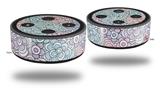 Skin Wrap Decal Set 2 Pack for Amazon Echo Dot 2 - Flowers Pattern 08 (2nd Generation ONLY - Echo NOT INCLUDED)