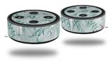 Skin Wrap Decal Set 2 Pack for Amazon Echo Dot 2 - Flowers Pattern 09 (2nd Generation ONLY - Echo NOT INCLUDED)