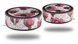 Skin Wrap Decal Set 2 Pack for Amazon Echo Dot 2 - Flowers Pattern 16 (2nd Generation ONLY - Echo NOT INCLUDED)