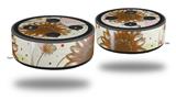 Skin Wrap Decal Set 2 Pack for Amazon Echo Dot 2 - Flowers Pattern 19 (2nd Generation ONLY - Echo NOT INCLUDED)