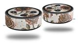 Skin Wrap Decal Set 2 Pack for Amazon Echo Dot 2 - Flowers Pattern Roses 20 (2nd Generation ONLY - Echo NOT INCLUDED)