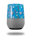 Decal Style Skin Wrap for Google Home Original - Seahorses and Shells Blue Medium (GOOGLE HOME NOT INCLUDED)
