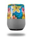 Decal Style Skin Wrap for Google Home Original - Beach Flowers 02 Blue Medium (GOOGLE HOME NOT INCLUDED)
