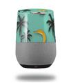 Decal Style Skin Wrap for Google Home Original - Coconuts Palm Trees and Bananas Seafoam Green (GOOGLE HOME NOT INCLUDED)