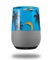 Decal Style Skin Wrap for Google Home Original - Coconuts Palm Trees and Bananas Blue Medium (GOOGLE HOME NOT INCLUDED)
