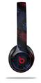 WraptorSkinz Skin Decal Wrap compatible with Beats Solo 2 and Solo 3 Wireless Headphones Floating Coral Black (HEADPHONES NOT INCLUDED)