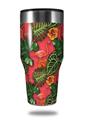 Skin Decal Wrap for Walmart Ozark Trail Tumblers 40oz Famingos and Flowers Coral (TUMBLER NOT INCLUDED) by WraptorSkinz