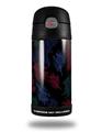 Skin Decal Wrap for Thermos Funtainer 12oz Bottle Floating Coral Black (BOTTLE NOT INCLUDED) by WraptorSkinz