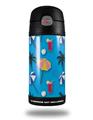 Skin Decal Wrap for Thermos Funtainer 12oz Bottle Beach Party Umbrellas Blue Medium (BOTTLE NOT INCLUDED) by WraptorSkinz