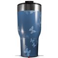 Skin Wrap Decal for 2017 RTIC Tumblers 40oz Bokeh Butterflies Blue (TUMBLER NOT INCLUDED)