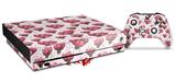 Skin Wrap for XBOX One X Console and Controller Flowers Pattern 16