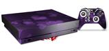 Skin Wrap for XBOX One X Console and Controller Bokeh Hearts Purple