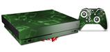 Skin Wrap for XBOX One X Console and Controller Bokeh Music Green