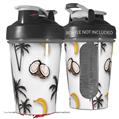 Decal Style Skin Wrap works with Blender Bottle 20oz Coconuts Palm Trees and Bananas White (BOTTLE NOT INCLUDED)
