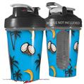 Decal Style Skin Wrap works with Blender Bottle 20oz Coconuts Palm Trees and Bananas Blue Medium (BOTTLE NOT INCLUDED)