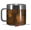 Skin Decal Wrap for Yeti Coffee Mug 14oz Bokeh Hearts Orange - 14 oz CUP NOT INCLUDED by WraptorSkinz
