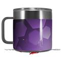 Skin Decal Wrap for Yeti Coffee Mug 14oz Bokeh Hex Purple - 14 oz CUP NOT INCLUDED by WraptorSkinz