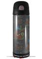Skin Decal Wrap for Thermos Funtainer 16oz Bottle Flowers Pattern 07 (BOTTLE NOT INCLUDED) by WraptorSkinz