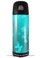 Skin Decal Wrap for Thermos Funtainer 16oz Bottle Bokeh Butterflies Neon Teal (BOTTLE NOT INCLUDED) by WraptorSkinz