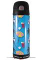 Skin Decal Wrap for Thermos Funtainer 16oz Bottle Beach Party Umbrellas Blue Medium (BOTTLE NOT INCLUDED) by WraptorSkinz