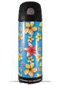 Skin Decal Wrap for Thermos Funtainer 16oz Bottle Beach Flowers Blue Medium (BOTTLE NOT INCLUDED) by WraptorSkinz