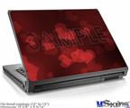 Laptop Skin (Small) - Bokeh Hearts Red