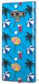 Decal style Skin Wrap compatible with Samsung Galaxy Note 9 Beach Party Umbrellas Blue Medium